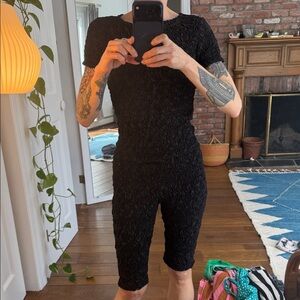 Contessa Mills Blair t shirt and shorts set Black